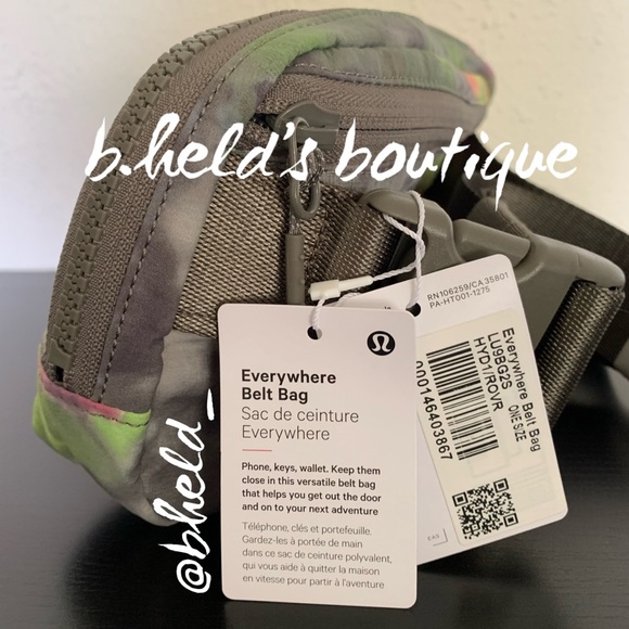 lululemon Everywhere Belt Bag in Hyper Dye Multi/Rover Pink Green (1L) New NWT - Picture 2 of 15